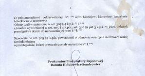 Bożena Zalewska: Prokurator Małgorzata Sałacka dała się okłamywać przez policjantów, zaniedbała obowiązki nie przesłuchując mnie ani nie konfrontując z funkcjonariuszami. Przespała rozprawy i jest bezkarna!