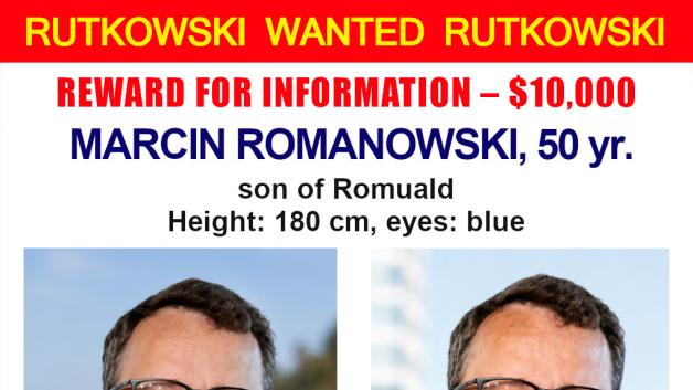 $10,000 Reward Offered For Information Leading To The Location Of Wanted Man Marcin Romanowski